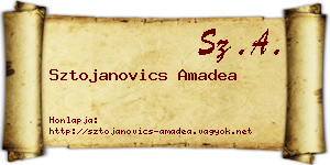 Sztojanovics Amadea névjegykártya