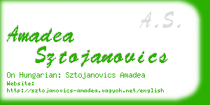 amadea sztojanovics business card